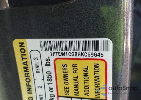 2017 Ford F-150 Xlt from USA, damaged, VIN 1FTEW1CG8HKC59645